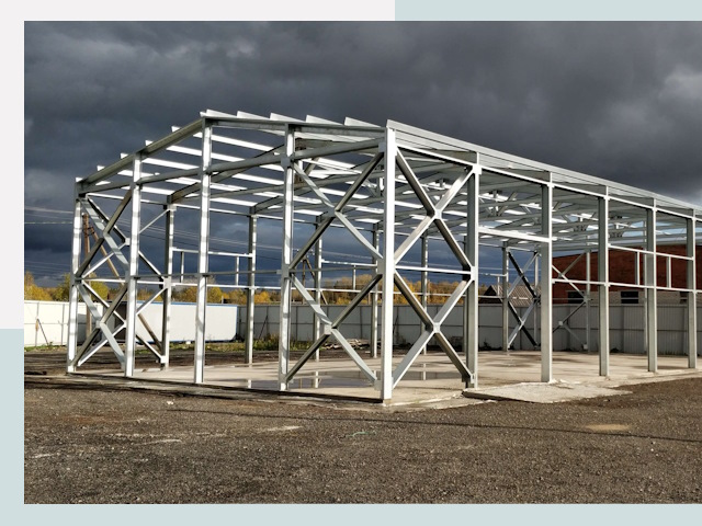 Двускатные ангары в Лянтор от 614 руб. за квадрат