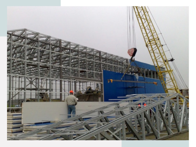 Монтаж ангаров в Лянторе